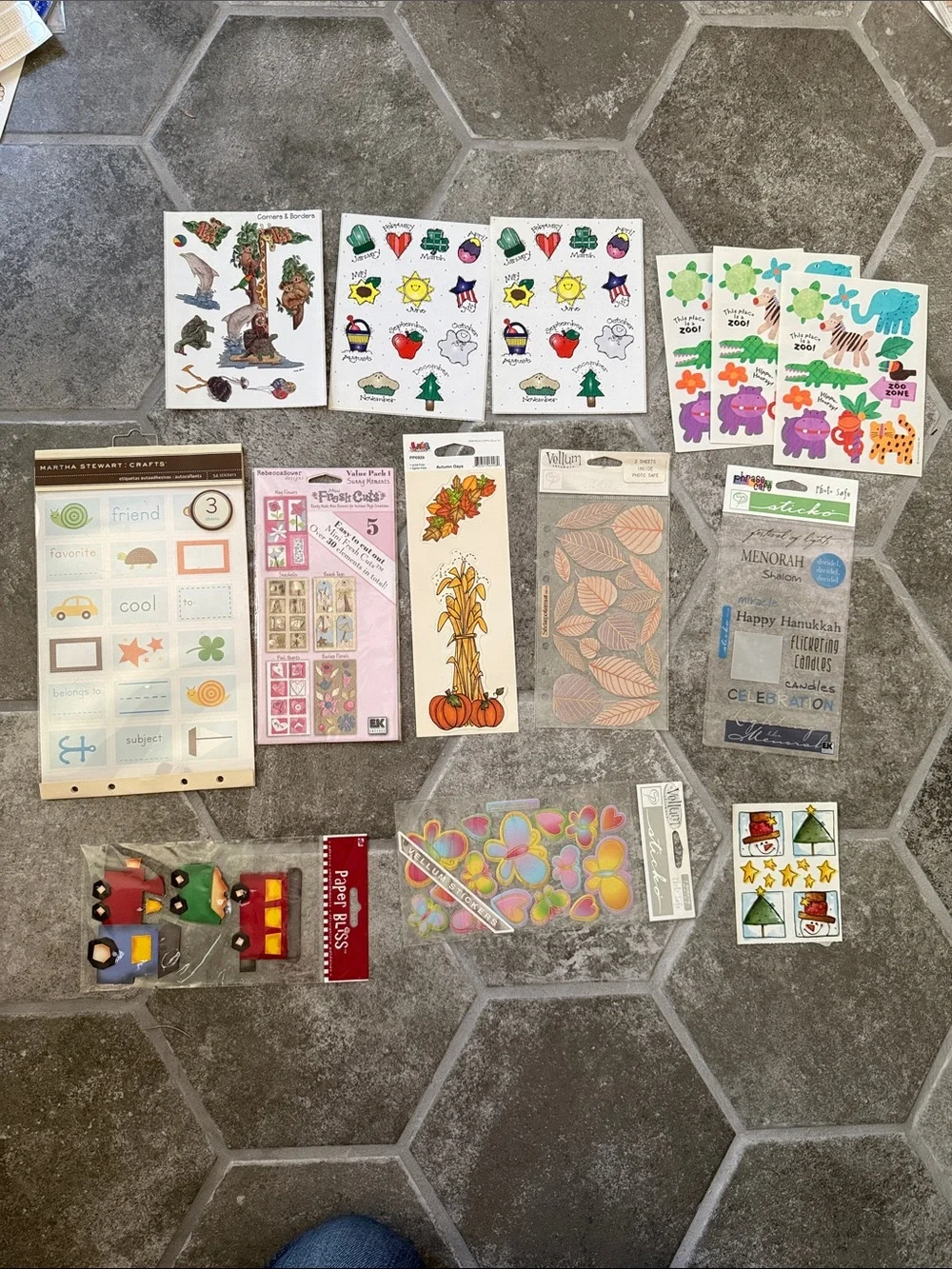 HUGE 90+ Lot Assorted Sticker Sheets and Packs -Dinos, Zoo, Blue's Clues, Ocean